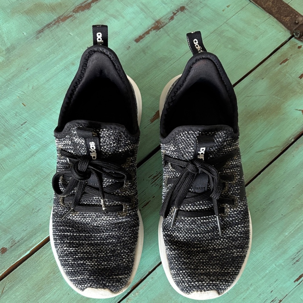 adidas Black and White Athletic Shoes